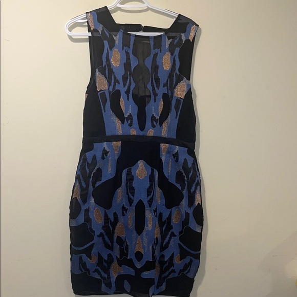 Womens Reiss Zuma Short Brocade Ikat Dress - Picture 1 of 7